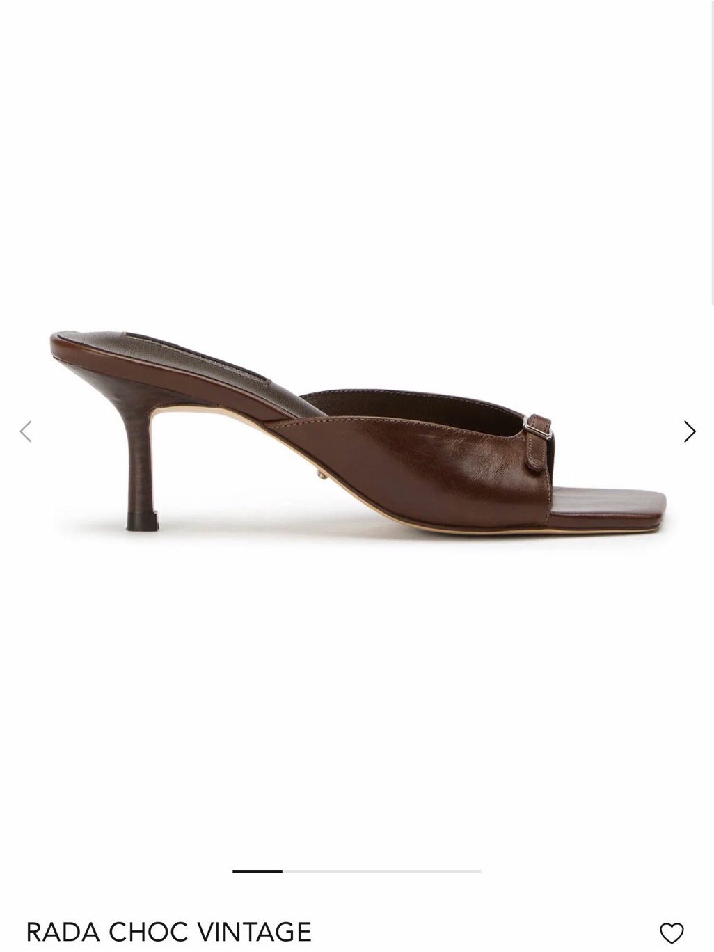 Tony Bianco Chocolate Brown Square-Toe Kitten Heel Mule